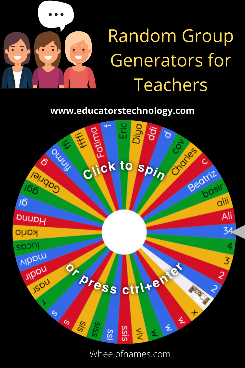 Random Group Generators for Teachers Educational Technology and Mobile Learning